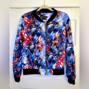 Floral bomber jacket